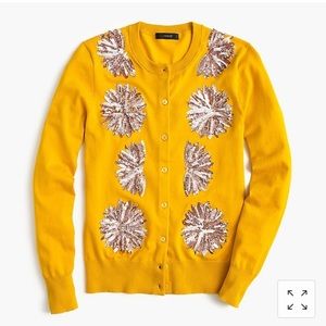 JCrew Embellished Cotton Jackie Sweater